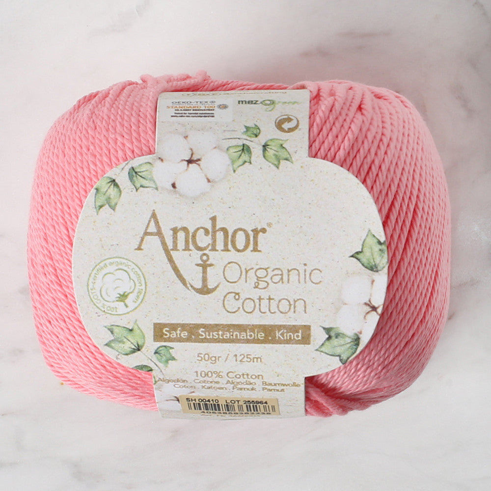 Anchor Organic Cotton Pembe El Örgü İpi - SH 00410